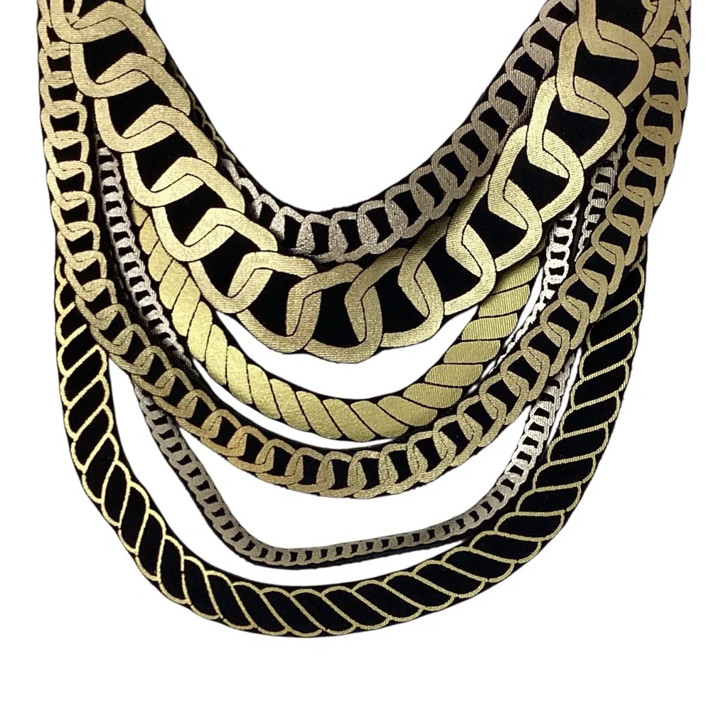 ULI Amsterdam Avant-Garde Statement Necklace – Bold Modern Pearl/Chain Style - Picture 2 of 8